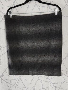 Josef Blurry Stripe Knit 20% Wool Pencil Skirt